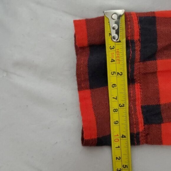 Aerie Soft Red + Black Plaid Cotton Shirt- S - Picture 9 of 16